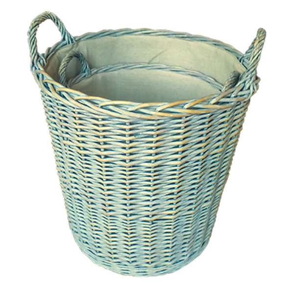 Brambly Cottage 2-tlg. Holzkorb-Set Rhonda aus Korbgeflecht | Wayfair.de